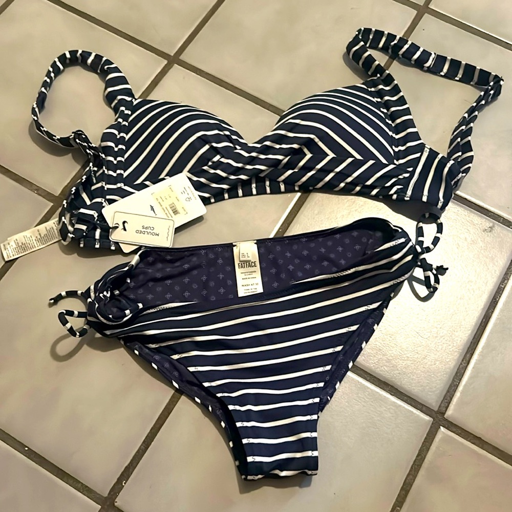 NWT FAT FACE size 2 bikini top and bottom size 6